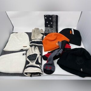 Lots of Beanies, bandana, gloves and socks